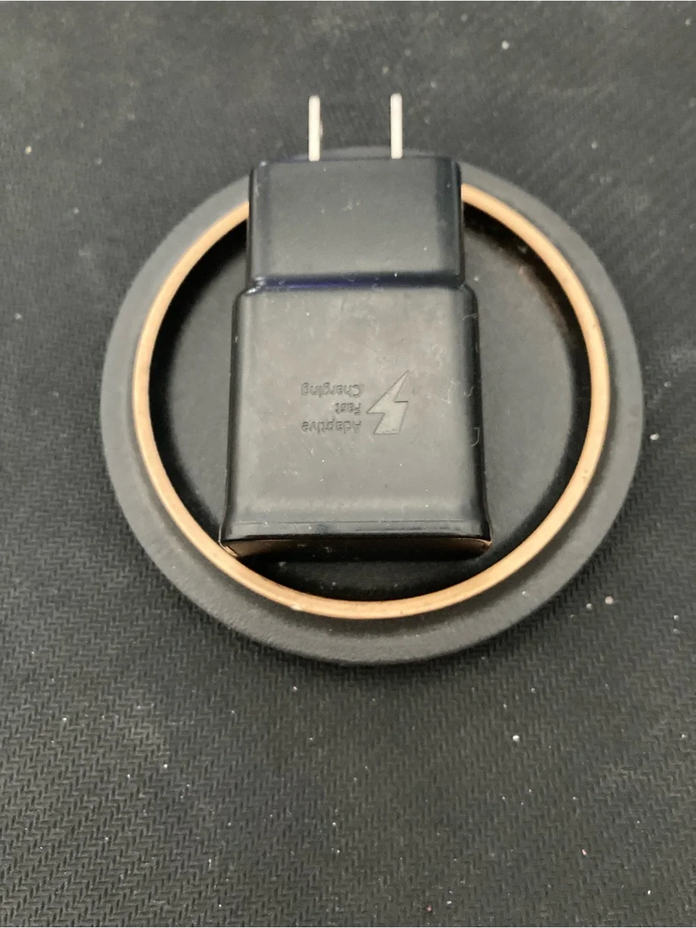 Universal Black Wireless Charging Pad with Fast-Charge Wall Adapter